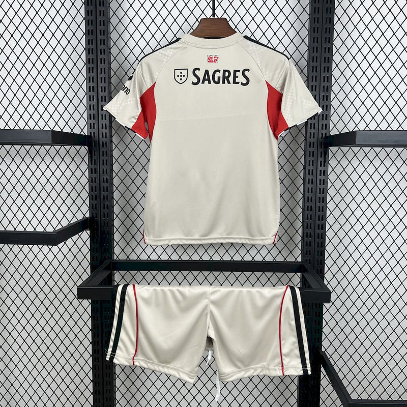 Benfica | Equipamento alternativo bege (criança) 25-26
